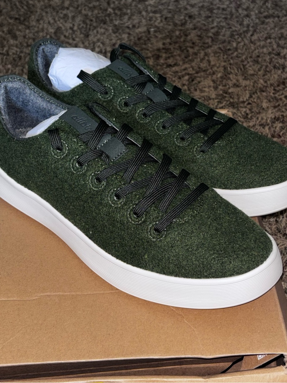 Allbirds Wool Cruiser Mens Size 13 Forest Green Running Walking Shoes Sneakers